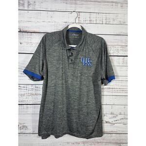 University Of Kentucky Wildcats Polo shirts Gray Blue Colosseum size Large